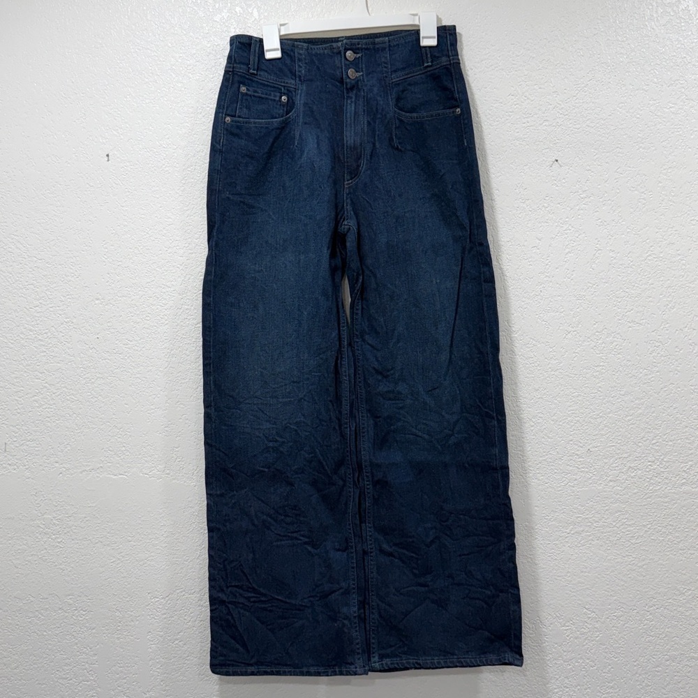 Edwin Indigo High-Waisted Wide Leg Nova Denim Jeans, Organic Cotton